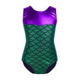 thumbnail image 1 of YiZYiF Kids Girls Glittery Gymnastics Dance Leotard Toddler Little Girls Mermaid Scales Dancewear, 1 of 6
