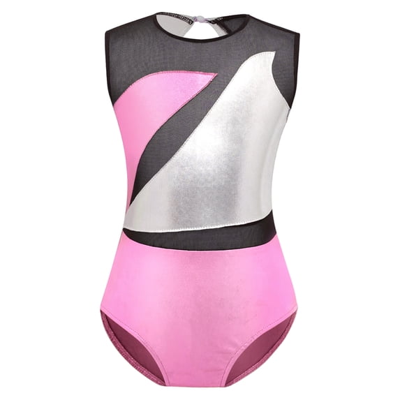 YiZYiF Kids Girls Gymnastics Outfit Sleeveless Dance Sports Leotard Athletic Biketard,Sizes 6-16