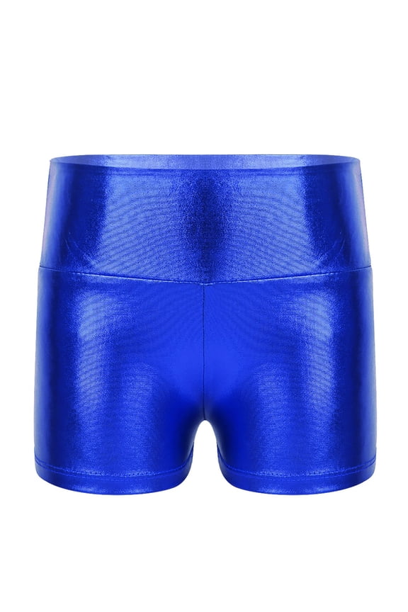 Kids Girls High Waist Dance Shorts Boy-cut Bottoms for Gymnastic Workout