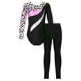 thumbnail image 1 of YiZYiF Kids Girls Long Sleeve Rhinestone Ballet Leotard with Leggings Suit Outfit Gymnastic Yoga Suit Dancewear Leopard 10, 1 of 7