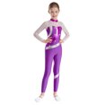 thumbnail image 1 of YiZYiF Kids Girls Long Sleeve Shiny Rhinestone Gymnastics Leotard Full Body Figure Skating Jumpsuit Purple 12, 1 of 7