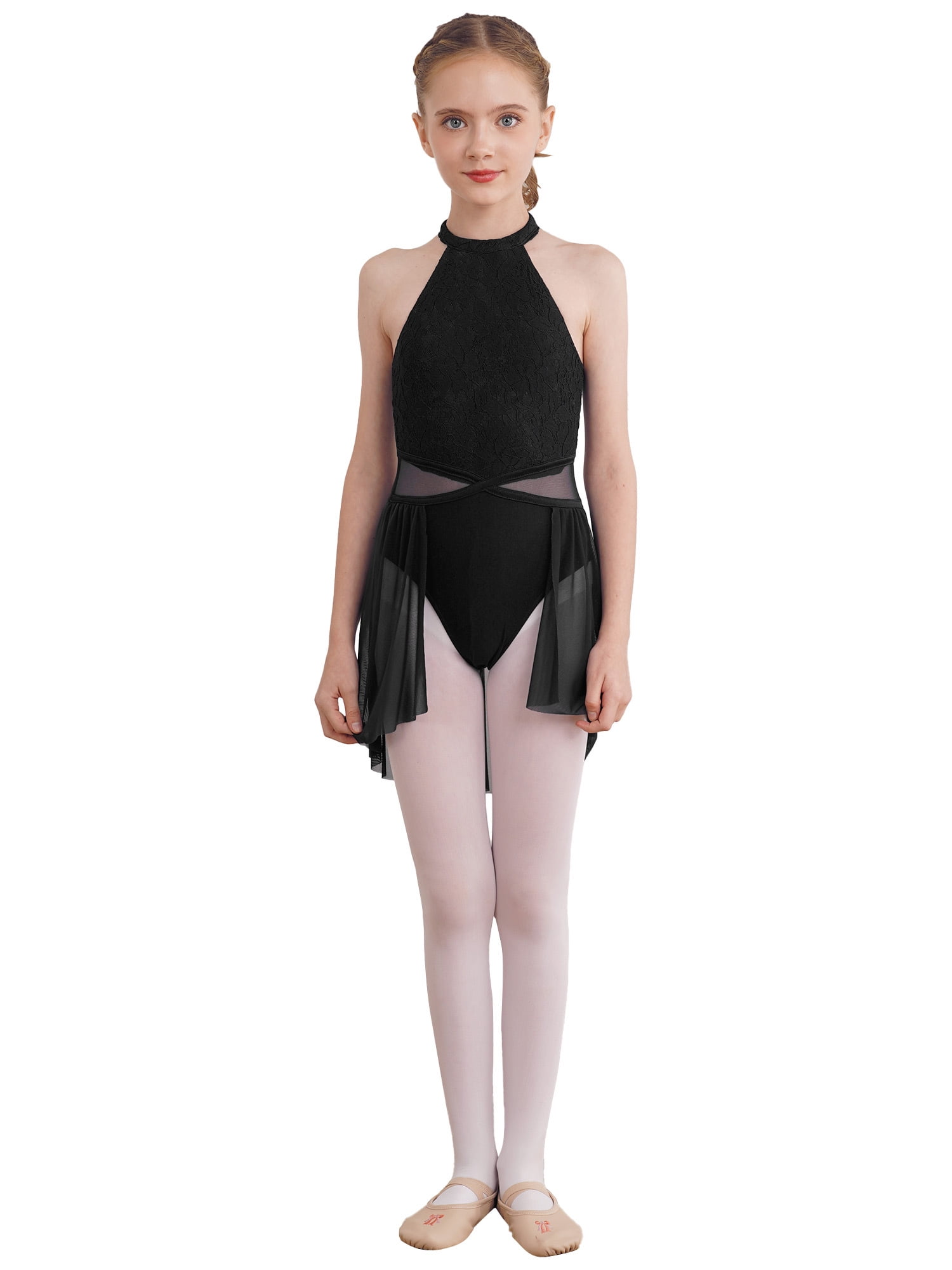 YiZYiF Kids Girls Sequins Ballet Lyrical Dance Dress Leotard Modern ...
