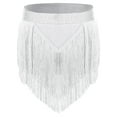 thumbnail image 1 of YiZYiF Kids Girls Sequins Tassel Skirts Shorts Sparkly Belly Dance Skirts Shorts Disco Dance Bottoms White 12, 1 of 6