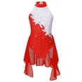 thumbnail image 1 of YiZYiF Kids Girls Shiny Rhinestone Sequins Floral Chiffon Dance Dress Sleeveless Backless Skirted Leotard for Gymnastics Dance, 1 of 7