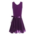 thumbnail image 1 of YiZYiF Kids Girls Sleeveless Ballet Dance Gymnastics Leotard with Chiffon Wrap Skirt, 1 of 7