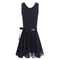 thumbnail image 1 of YiZYiF Kids Girls Sleeveless Ballet Dance Gymnastics Leotard with Chiffon Wrap Skirt, 1 of 7