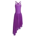thumbnail image 1 of YiZYiF Kids Girls Sleeveless Irregular Hem Chiffon Ballet Dance Gymnastics Leotard Dress, 1 of 7