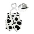 thumbnail image 1 of YiZYiF Kids Girls Western Cowboy Costume Cowgirl Vest Coat with Hat and Bandana Party Role Play Dress Up White 6, 1 of 4