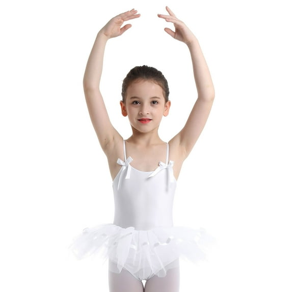 YiZYiF Kids Little Girls Spaghetti Straps Ballet Dance Gym Leotard Tutu Dress,Sizes 3T-8