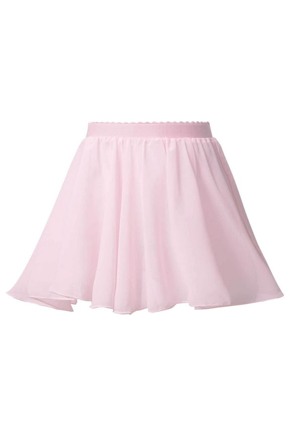 Kids Toddler Girls Pull-On Ballet Dance Miniskirt Casual Chiffon Skirt