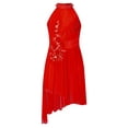 thumbnail image 1 of YiZYiF Lyrical Dance Dress for Girls Sleeveless Flower Applique Tulle Overlay Skirt Leotard Ballerina Costume Red 14, 1 of 7