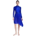 thumbnail image 1 of YiZYiF Lyrical Dance Dress for Women Sequins Long Sleeve Tulle Skirt Contemporary Dancing Clothes Royal Blue S, 1 of 7