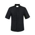thumbnail image 1 of YiZYiF Mens Clergy Shirt Priest Clerical Short Sleeves Shirt with Slip-in Tab Collar Clergyman Uniform Black M, 1 of 5