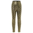 thumbnail image 1 of YiZYiF Toddlers Little Girls Allover Fish Scale Print Leggings Tweens Casual Metallic Long Pants,Sizes 2-12, 1 of 7