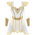 thumbnail image 1 of YiZYiF Women's Halloween Ancient Roman Empress Costume Greek God Toga Fancy Dress Mythology Cosplay White-A 3XL, 1 of 7