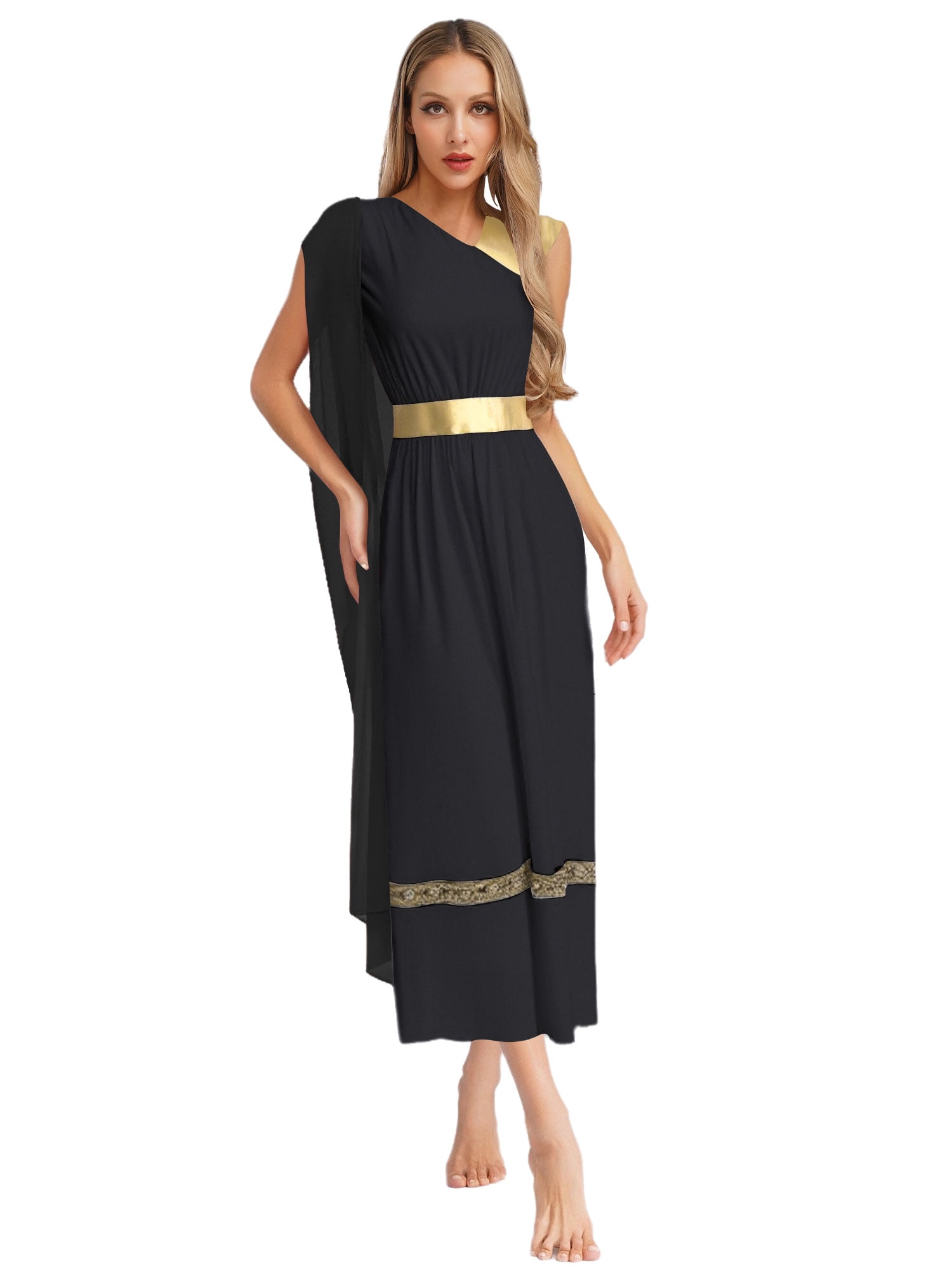 Sncvient Robe YiZYiF Women's Roman Greek Costume Ancient Toga Robe Gown Halloween ...