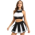 thumbnail image 1 of YiZYiF Womens 2Pcs Cheerleading Costume Sleeveless Tops with Pleated Mini Skirt Outfit Set, 1 of 7