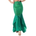thumbnail image 1 of YiZYiF Womens Mermaid Tail Maxi Skirt Sparkly Sequined Skirts Cosplay Costume Green 3XL, 1 of 7