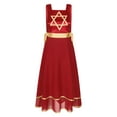 thumbnail image 1 of YiZYiF Womens Worship Praise Dance Tunic Pullover Tank Lace-up Sides Split Liturgical Dancewear Burgundy S, 1 of 7