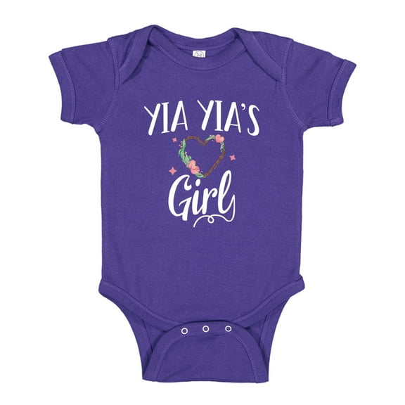 Yia Yia's Girl Baby Bodysuit One Piece 12 mo Purple