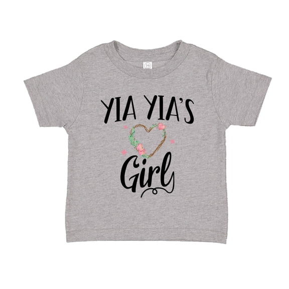 Yia Yia's Girl Toddler T-Shirt 4T Athletic Heather