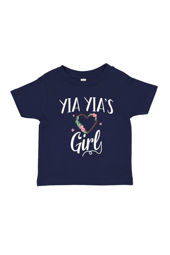 Yia Yia's Girl Toddler T-Shirt 4T Navy Blue