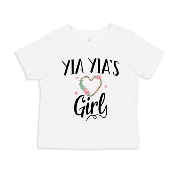 Yia Yia's Girl Toddler T-Shirt 5/6T White
