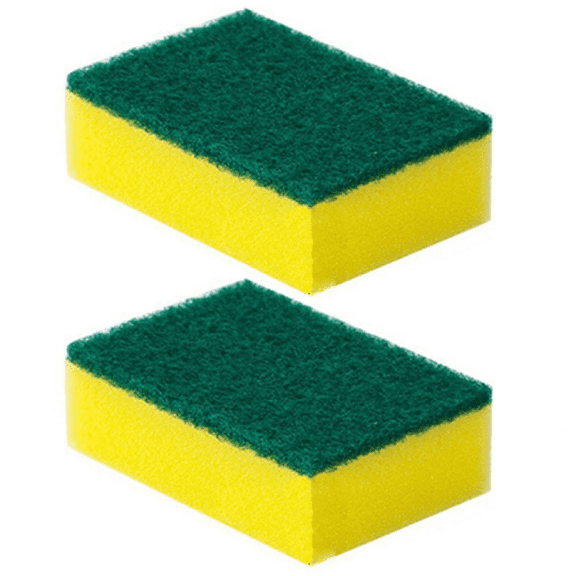 YiaNXan 2 Pack Double-Sided Dishwashing Sponges, Non-Scratch Pan & Pot Cleaning Tools, Heavy Duty Household Kitchen Scrubbers for Kitchen Dishes, Pots, Pans