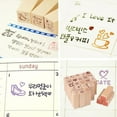 thumbnail image 1 of YiaNXan 25pcs Love Diary Rubber Wooden Stamp Set DIY with Wooden Box, 1 of 8