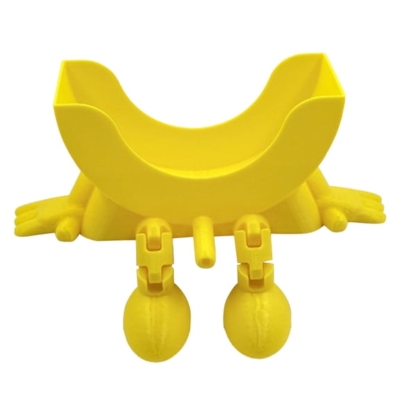 YiaNXan 3D Printed Sink Sponges Holder, Hanging Sponge Holder with Drainage, Keeps Your Sponge Dry & Smiling, Funny Sponge Stand for Kitchen Sink (Yellow)