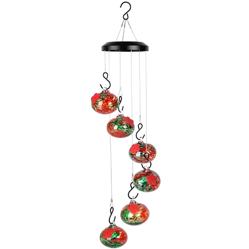 YiaNXan Charming Wind Chimes Hummingbird Feeder Hanging Plastic Bird