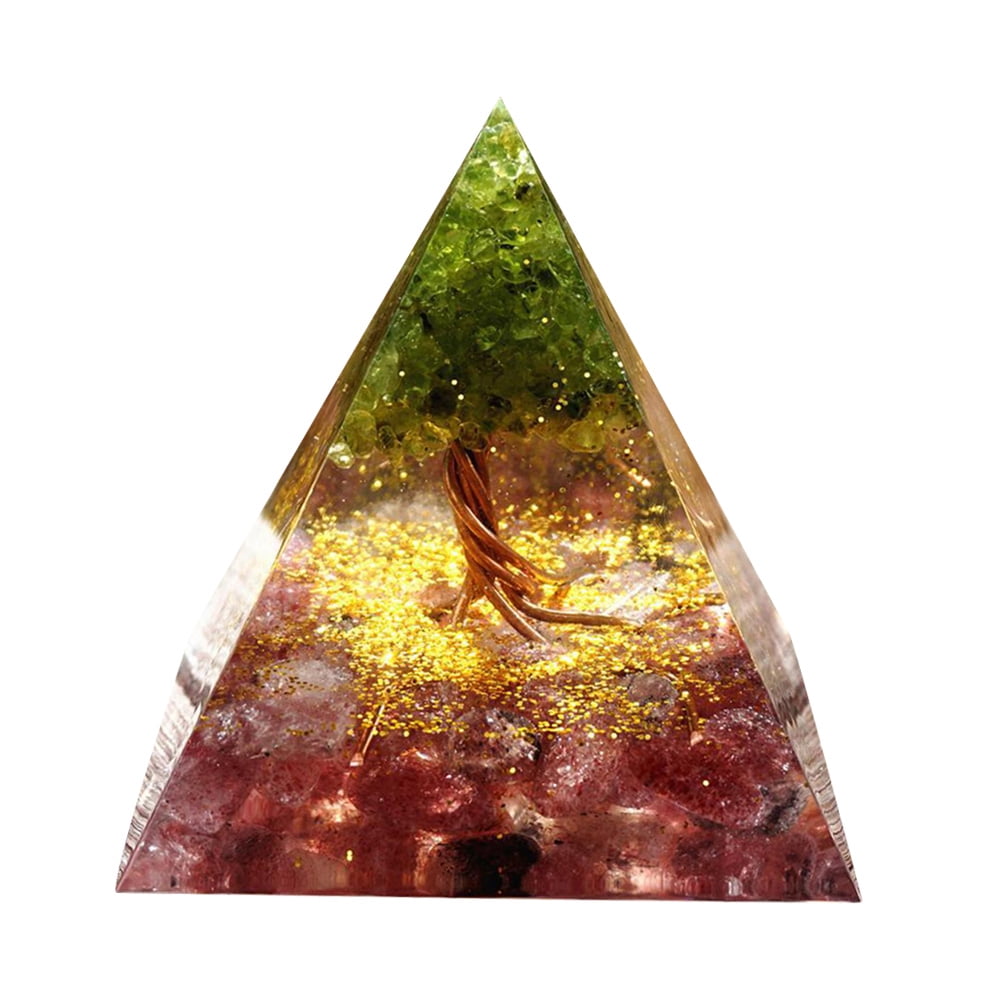 Piramide Orgone Con 7 Cristalli Chakra - Per Reiki, Meditazione E Healing, Con Pendente E Pendolo - Foto 7
