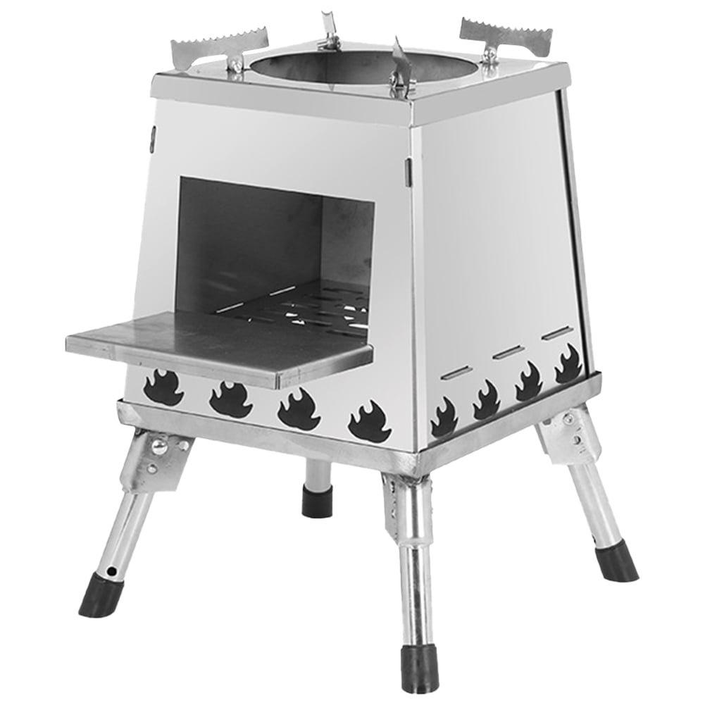 YiaNXan Foldable WoodBurning Stove Height Adjustable Portable Fire