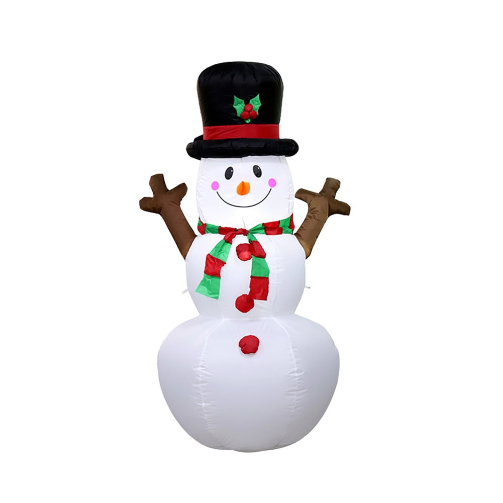 YiaNXan Inflatable Snowman Dolls Decor with LED Light Christmas Snowman Decor for Xmas Garden Party Decor