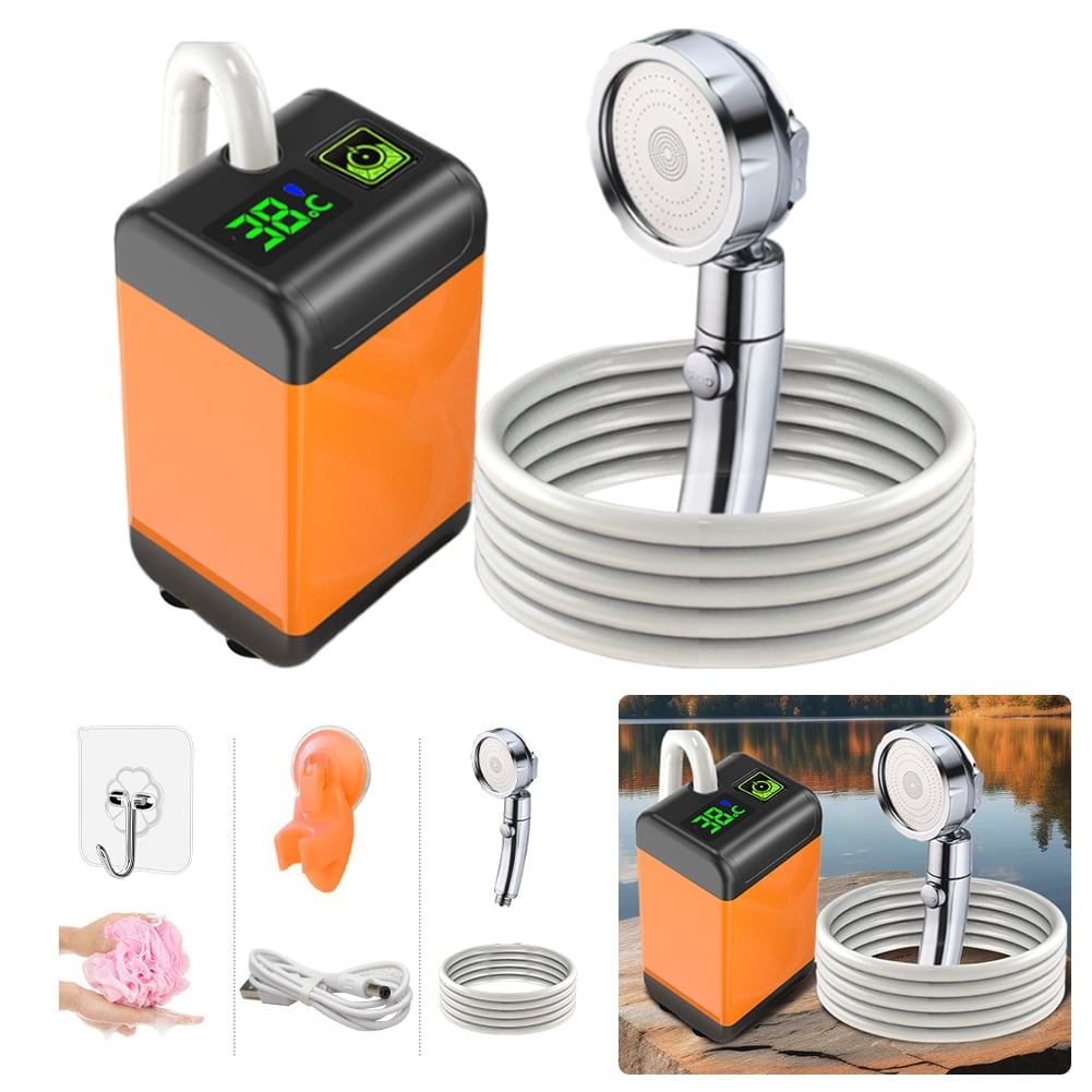 YiaNXan Portable Camping Shower Electric Shower Pump 1/3 Gear