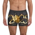 thumbnail image 1 of Yiaed 2025 Happy New Year 1 Print Men's Soft Cotton Boxer Shorts Breathable Boxers Underwear Moisture-Wicking Underwear Stretch Boxer Briefs for Man-Small, 1 of 5