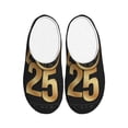thumbnail image 1 of Yiaed 2025 Happy New Year Print Slippers Fuzzy Warm Cozy Slippers Non Slip House Slippers For Indoor Outdoor Slippers House Slippers-37/38, 1 of 7