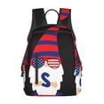 thumbnail image 1 of Yiaed 4th of July Gnomes Print Lightweight Backpack Travel Backpacks Hiking Daypack for Women Men, 1 of 5