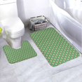 thumbnail image 1 of Yiaed 60s and 70s Style Print Bathroom Mat Set 2 Pieces Mat Anti-Skid Pad Ultra Soft and Absorbent Bathroom Bath Mat Contour Bath Rugs for Toilet Base, 1 of 6