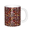 thumbnail image 1 of Yiaed 70s Groovy Hippie Retro Print Ceramics Coffee,Large Handle Design,Extra Large Tea and Coffee Cup for Office and Home Mugs, 1 of 6