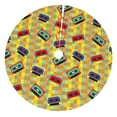 thumbnail image 1 of Yiaed 90s Audio Tape Print Christmas Tree Skirt , Tree SkirtsTree Mat for Christmas Winter Holiday Indoor Decorations-48", 1 of 7