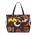 thumbnail image 1 of Yiaed A Cup Of Black Coffee On A Saucer Print Large Capacity Beach Travel Bag - Waterproof Zipper Vacation Tote for Sandproof Storage, and Camping, 1 of 5
