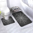 thumbnail image 1 of Yiaed A Web With A Spider Print Bathroom Mat Set 2 Pieces Mat Anti-Skid Pad Ultra Soft and Absorbent Bathroom Bath Mat Contour Bath Rugs for Toilet Base, 1 of 6
