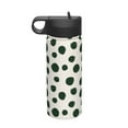 thumbnail image 1 of Yiaed Abstract Green Polka Dot Print Water Bottle with Straw Lid, Stainless Steel Double Wall Insulated Water Bottle | Leak-Proof and Spill-Proof Water Bottle, 1 of 8