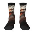 thumbnail image 1 of Yiaed Abstract White Dragon Print Great elasticity Crew Socks Sports socks for Men and Women, 1 of 5