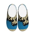 thumbnail image 1 of Yiaed Adventure Awaits Print Slippers Fuzzy Warm Cozy Slippers Non Slip House Slippers For Indoor Outdoor Slippers House Slippers-11, 1 of 7
