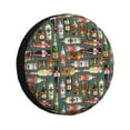 thumbnail image 1 of Yiaed Alcohol Bottles Print Tire Wheel Cover, Waterproof Spare Tire Cover Fit for Jeep, Truck,Trailer, RV, SUV, Camper and Most Vehicle-14 inch, 1 of 6