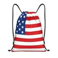 thumbnail image 1 of Yiaed America Flags3 Print Drawstring Bags Drawstring Backpack Bulk String Back Pack Gym Sport Bag-Small, 1 of 5