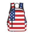 thumbnail image 1 of Yiaed America Flags3 Print Lightweight Backpack Travel Backpacks Hiking Daypack for Women Men, 1 of 5