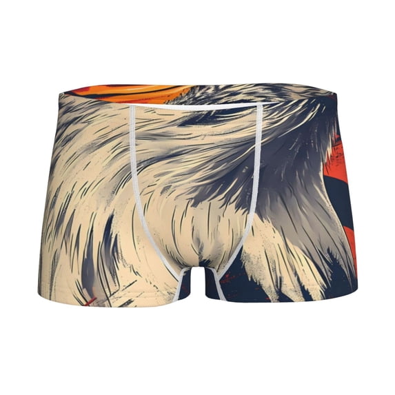 Yiaed American Bald Eagle A Print Boys' Boxer Briefs Cotton Casual Stretch Comfort Boys Boxers - Kids Boxer Briefs Underwear for Boys (6-18)-X-Small